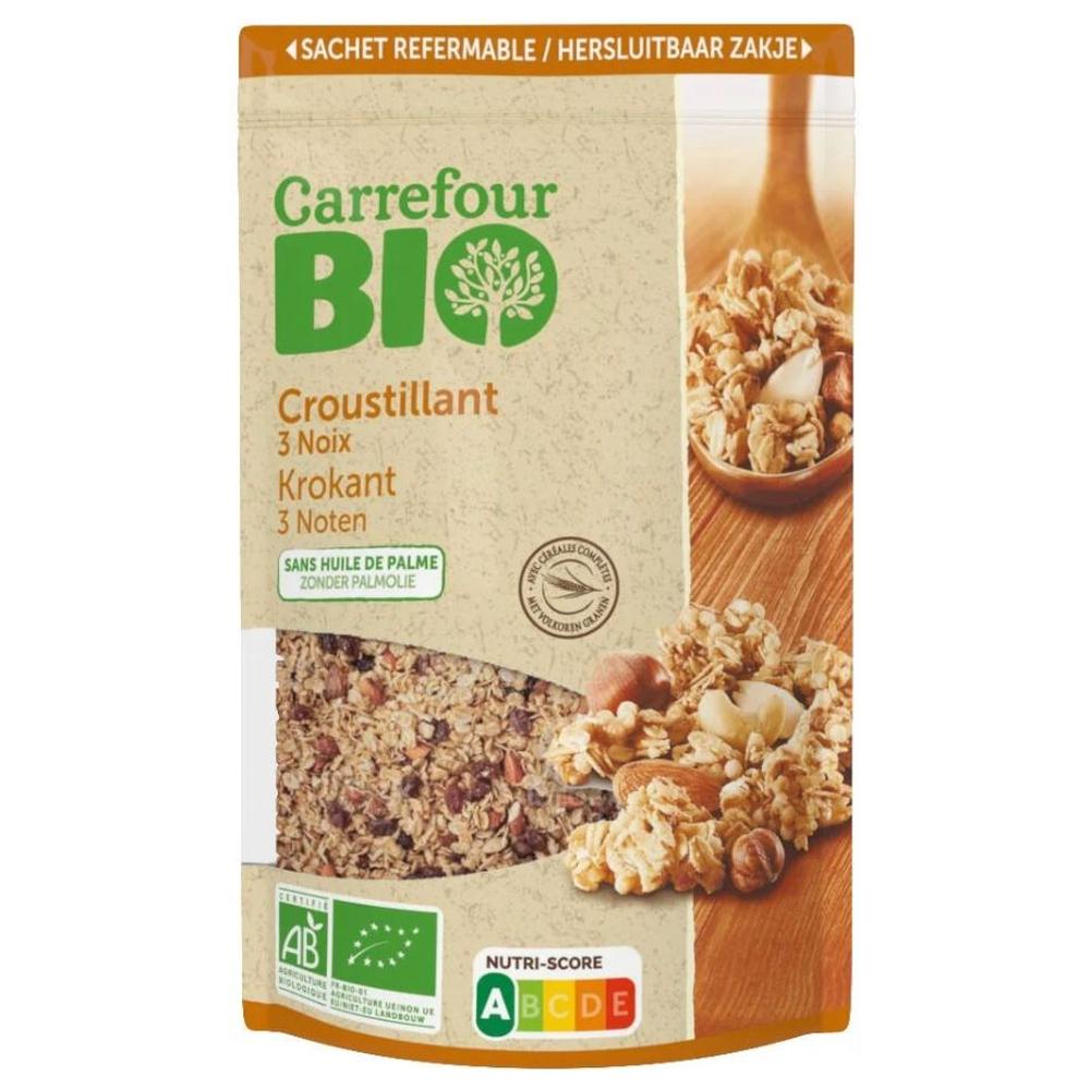 Muesli Croustillant 3 Noix Carrefour Bio 375g
