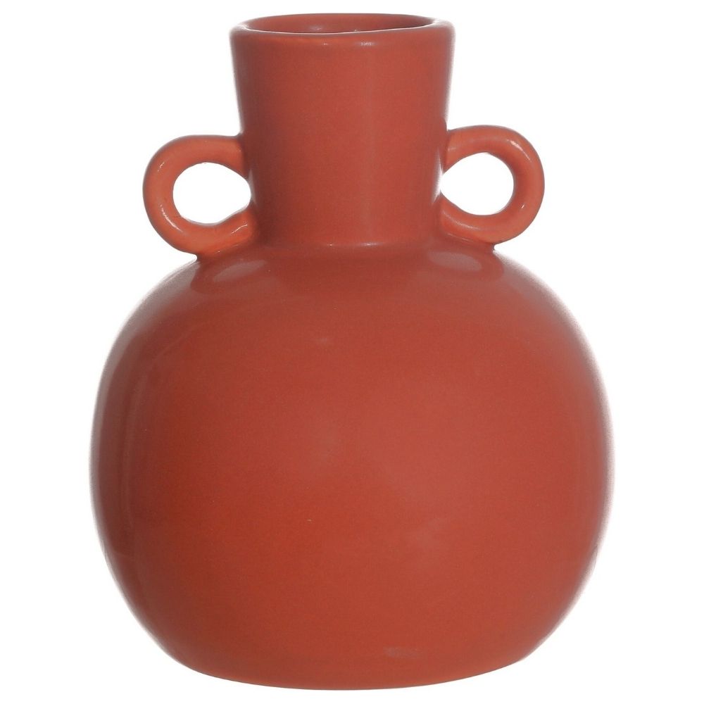 [730645] Vase Kasa en Céramique Marron à Anse 15cm