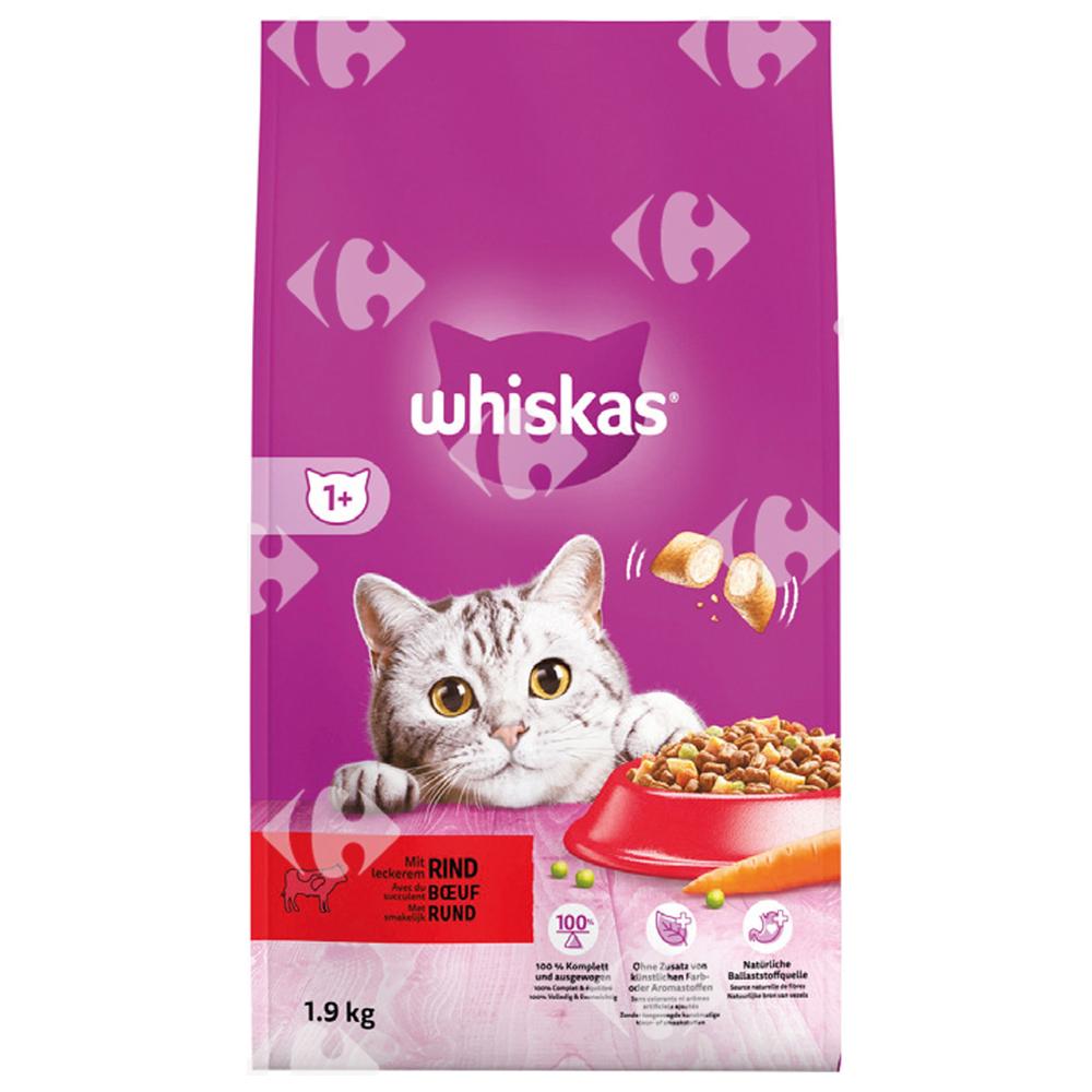 Croquettes au Bœuf pour Chats Adultes Whiskas 1,75kg