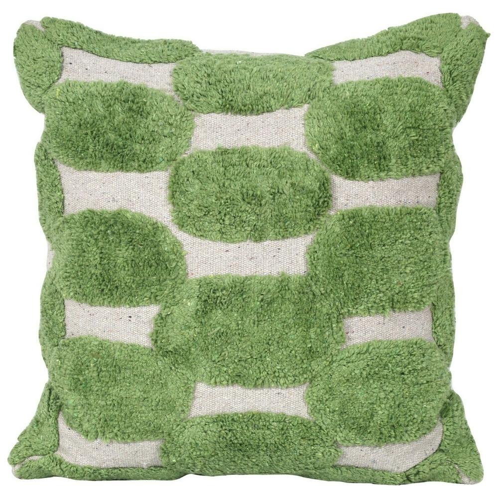 [721862] Coussin Carré Tufte Vert Kasa 45x45 cm