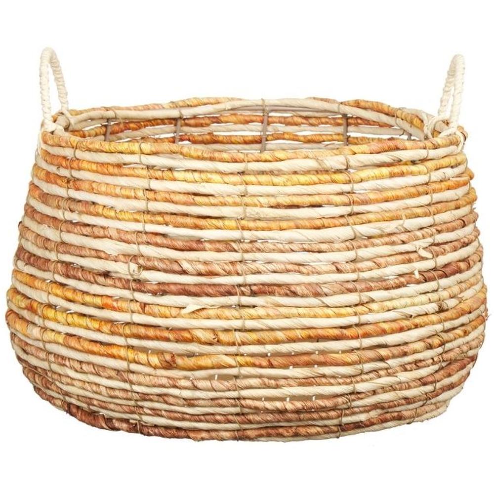 Panier FB avec Anses en Métal et Pelures de Maïs Kasa 26x40cm