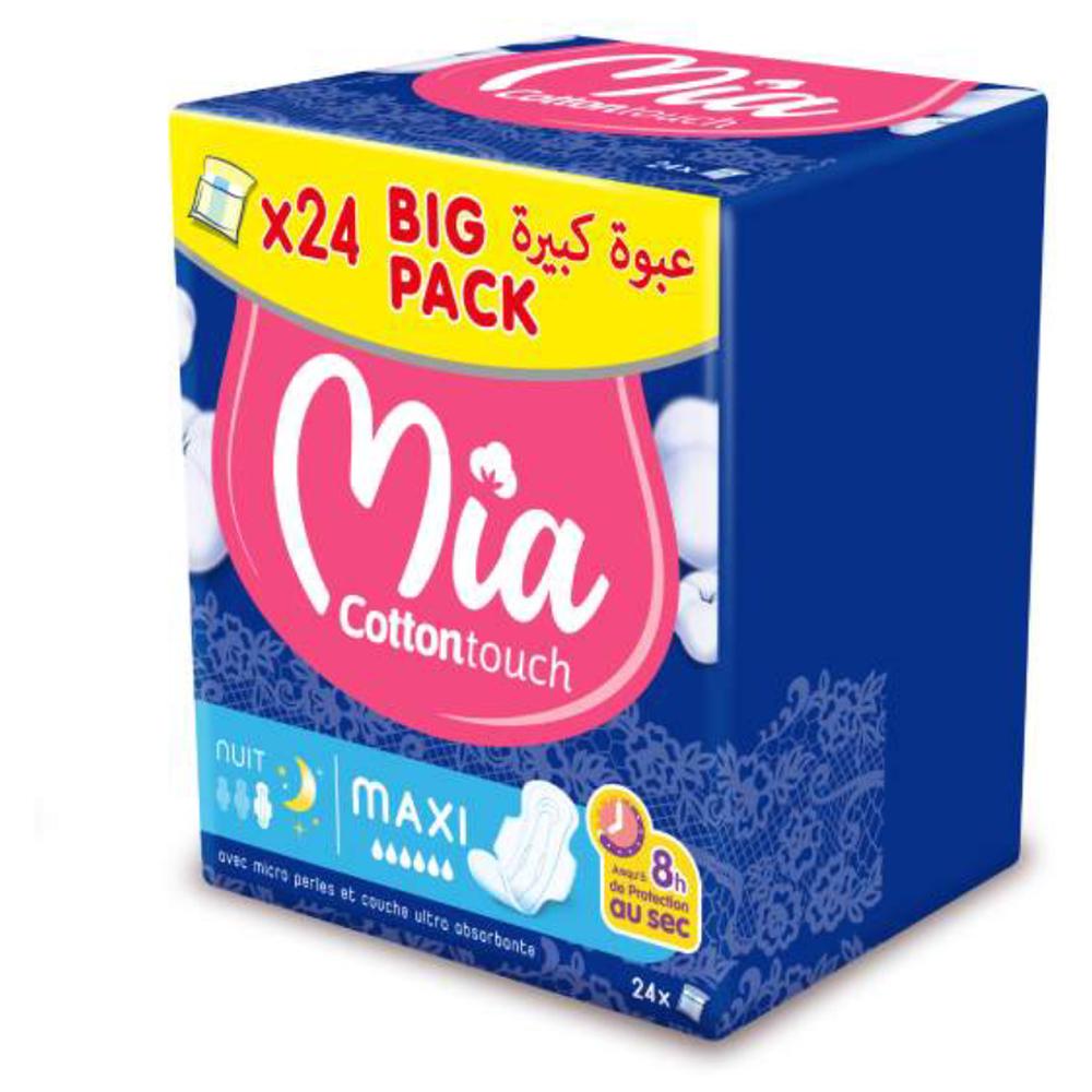 Serviette Hygiénique Big Pack Maxi Nuit Mia 24 unités