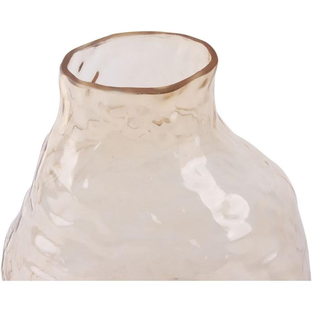 [716210] Vase en Verre Martelé Marron Kasa 23cm