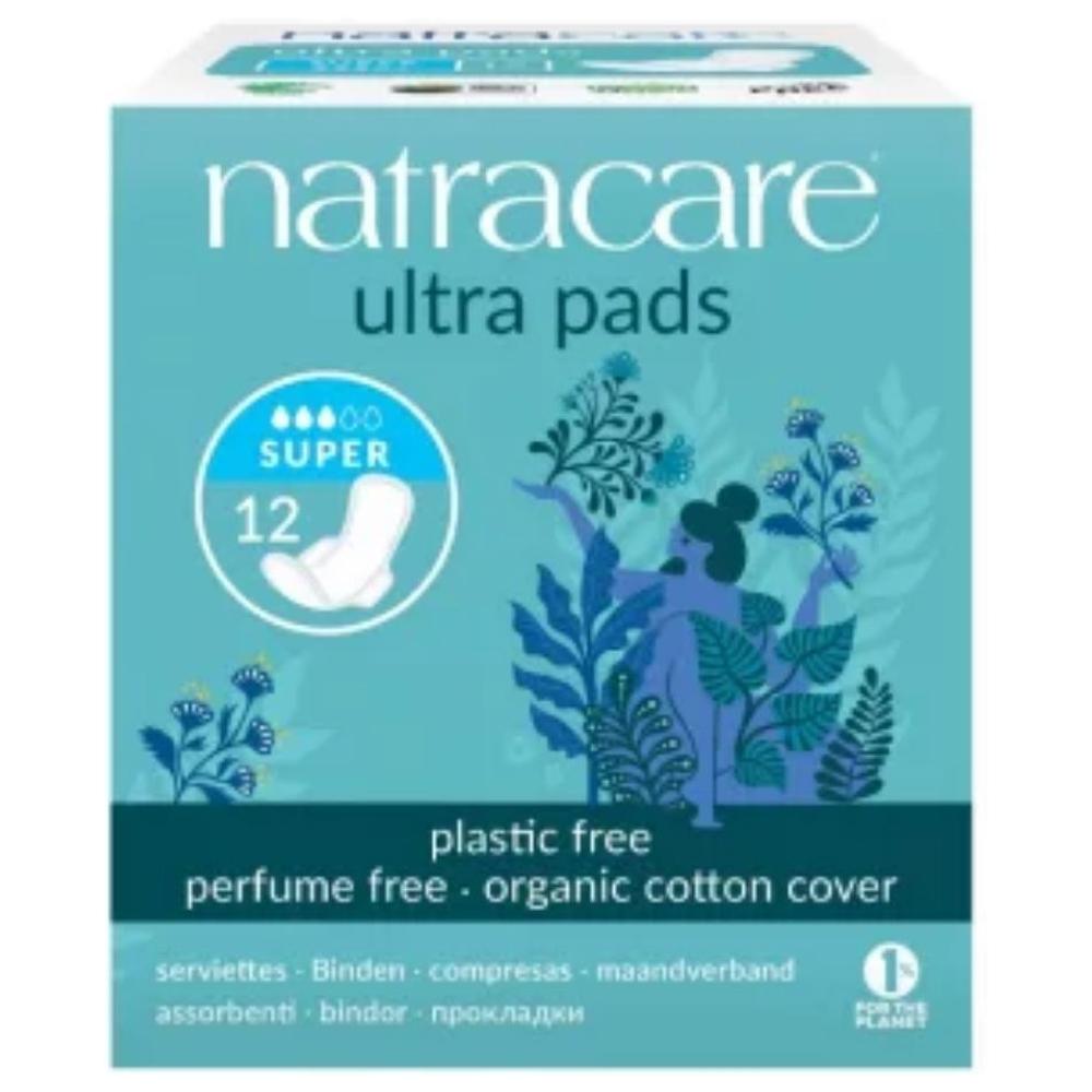 Serviettes Hygiéniques Organic Super Ailes Natracare 12 unités