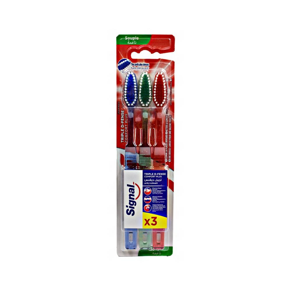 Brosse à Dents Triple Défense Comfort Signal 3 unités