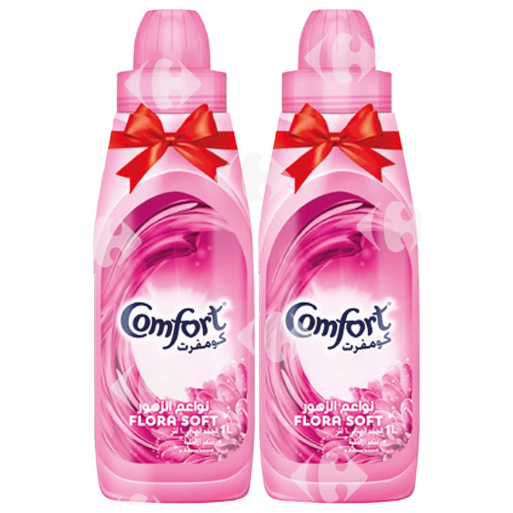 [653650] Pack 2 Assouplissants Comfort Pink 1L