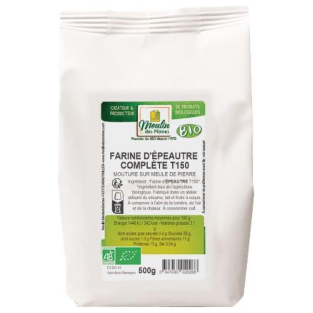 Farine d’Épeautre Complète Moulin des Moines 500g