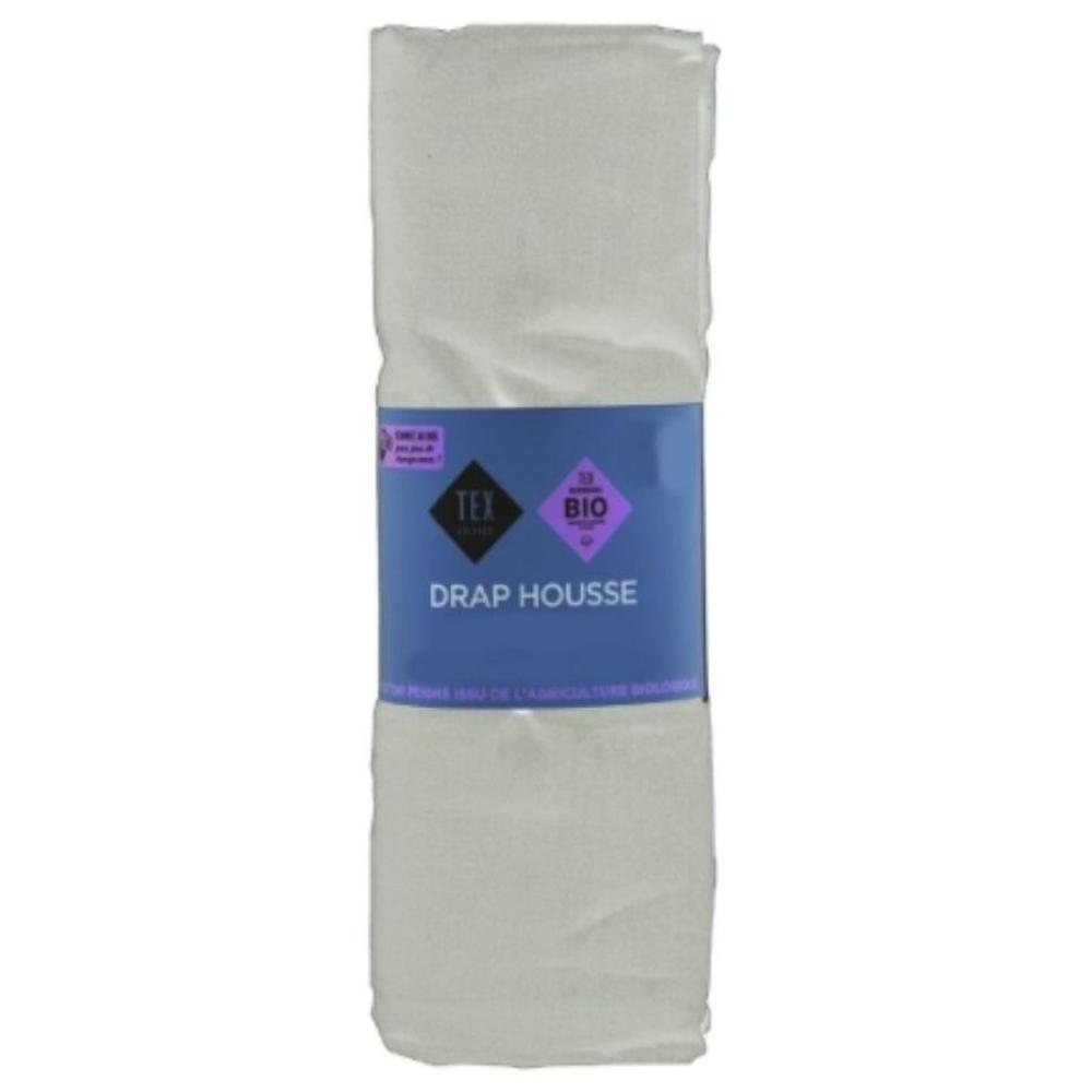 Drap Housse Percal Gris Foncé Tex Home 90x200 cm