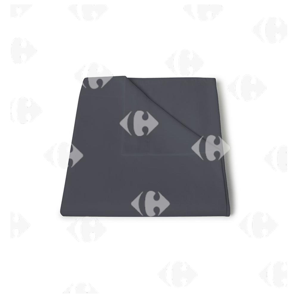 [685006] Drap Plat en Microfibre Gris Carbone 100% Cotonelle Richbond 180x270cm