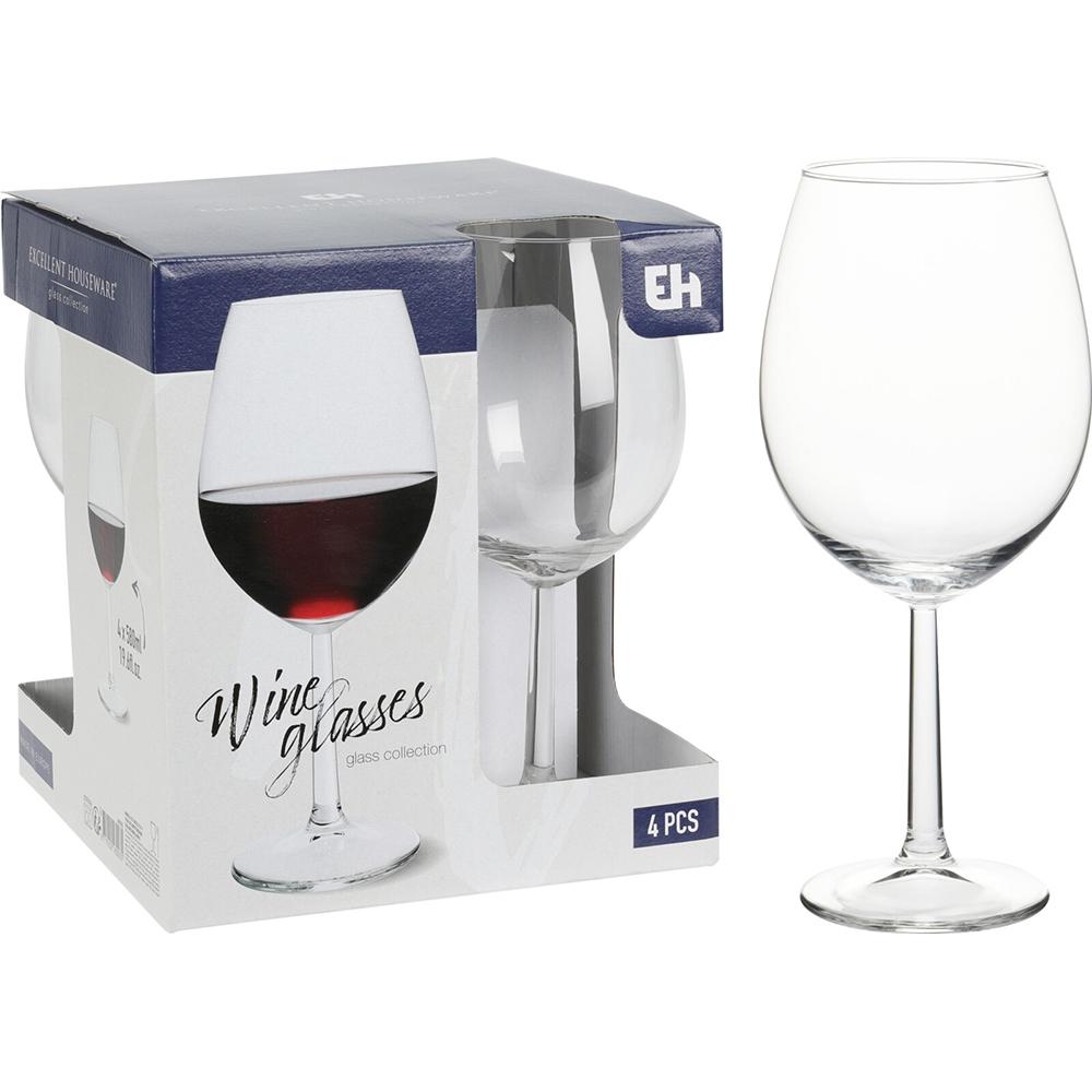 [683178] Verres à Vin Excellent Houseware 580ml 4 pièces