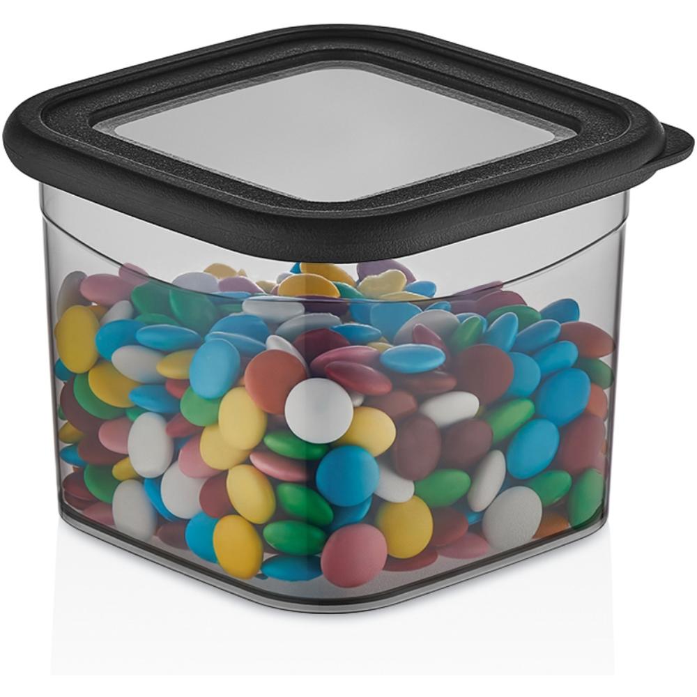 Boîte Alimentaire Carrée Élégante Fumée 60cl