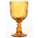 Verre à Pied Miel Gravé Floral Kasa 32cl