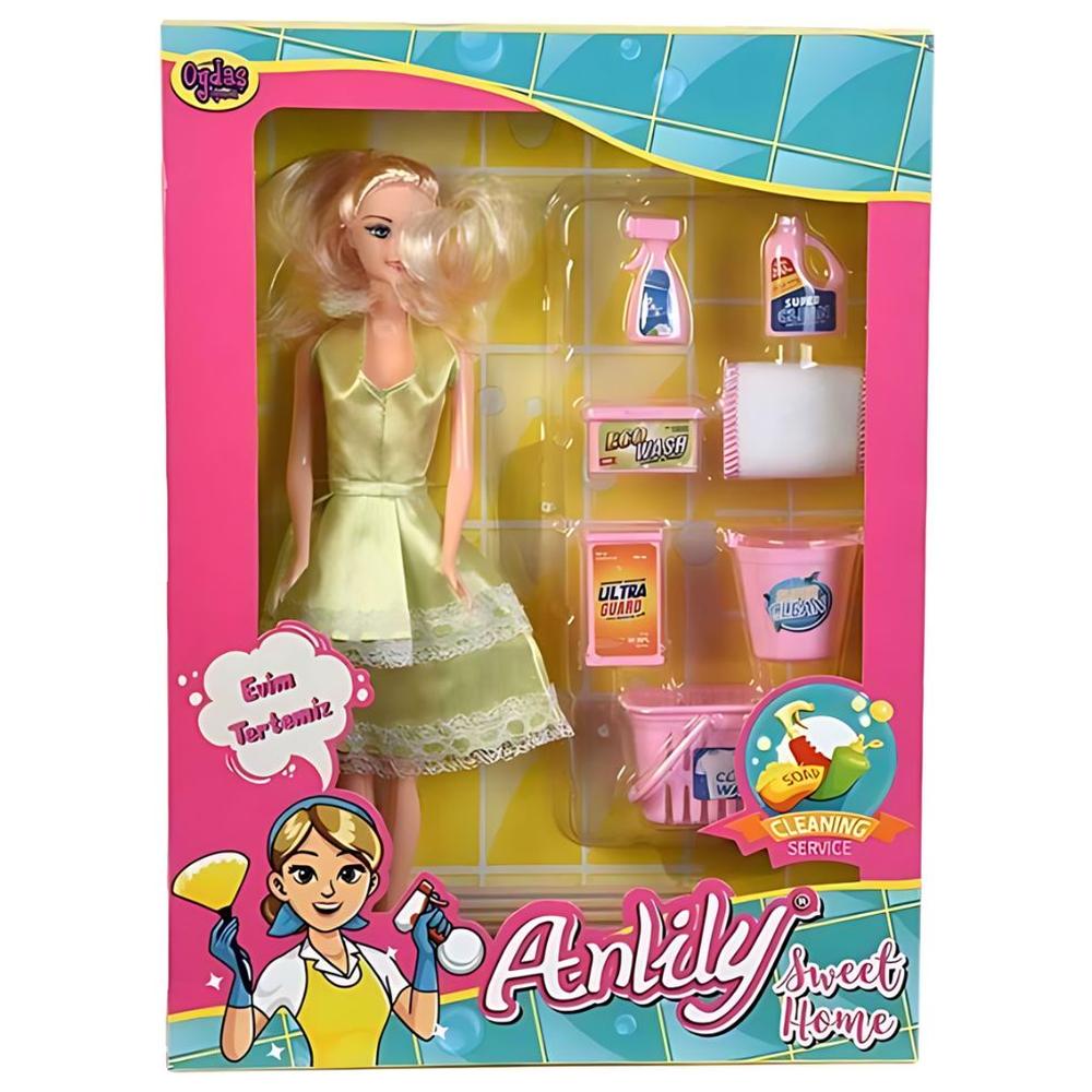 Poupée avec Kit de Nettoyage Anlily 32,2x15x17,1cm