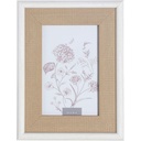 Cadre Photo Paille Bord Blanc Kasa 10x15cm