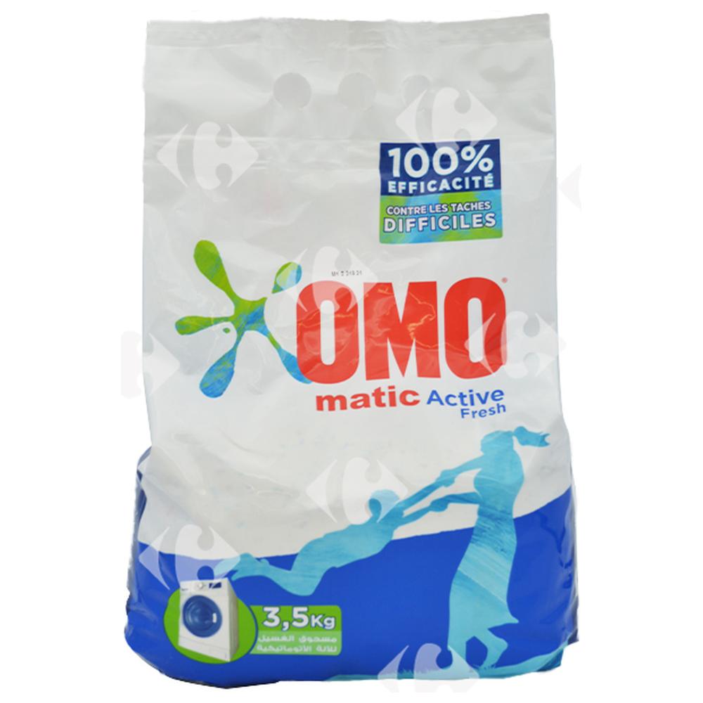 Détergent Lessive Poudre Machine Bioxygene Omo Matic 3,5kg.