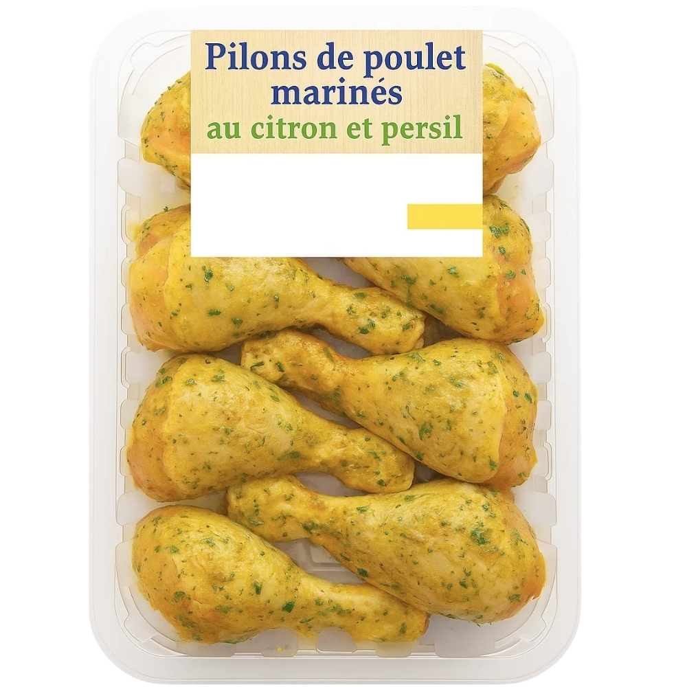 [661870] Pilons de Poulet Marinés au Citron et Persil Barquette 500g