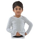 Pull Garçon à Manches Longues Col V Blanc - 6 Ans