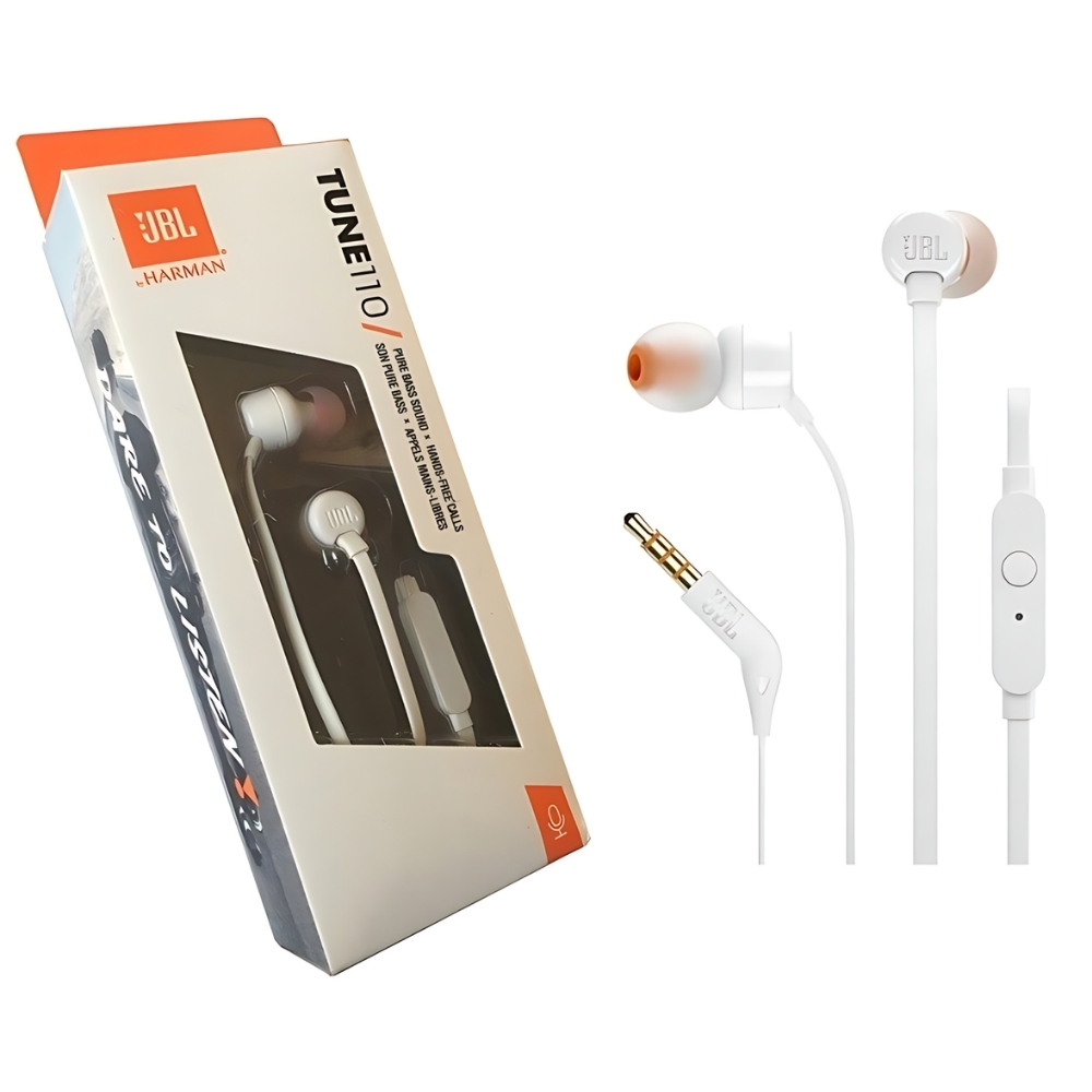 [647507] Écouteurs Tune 110 Blanc JBL