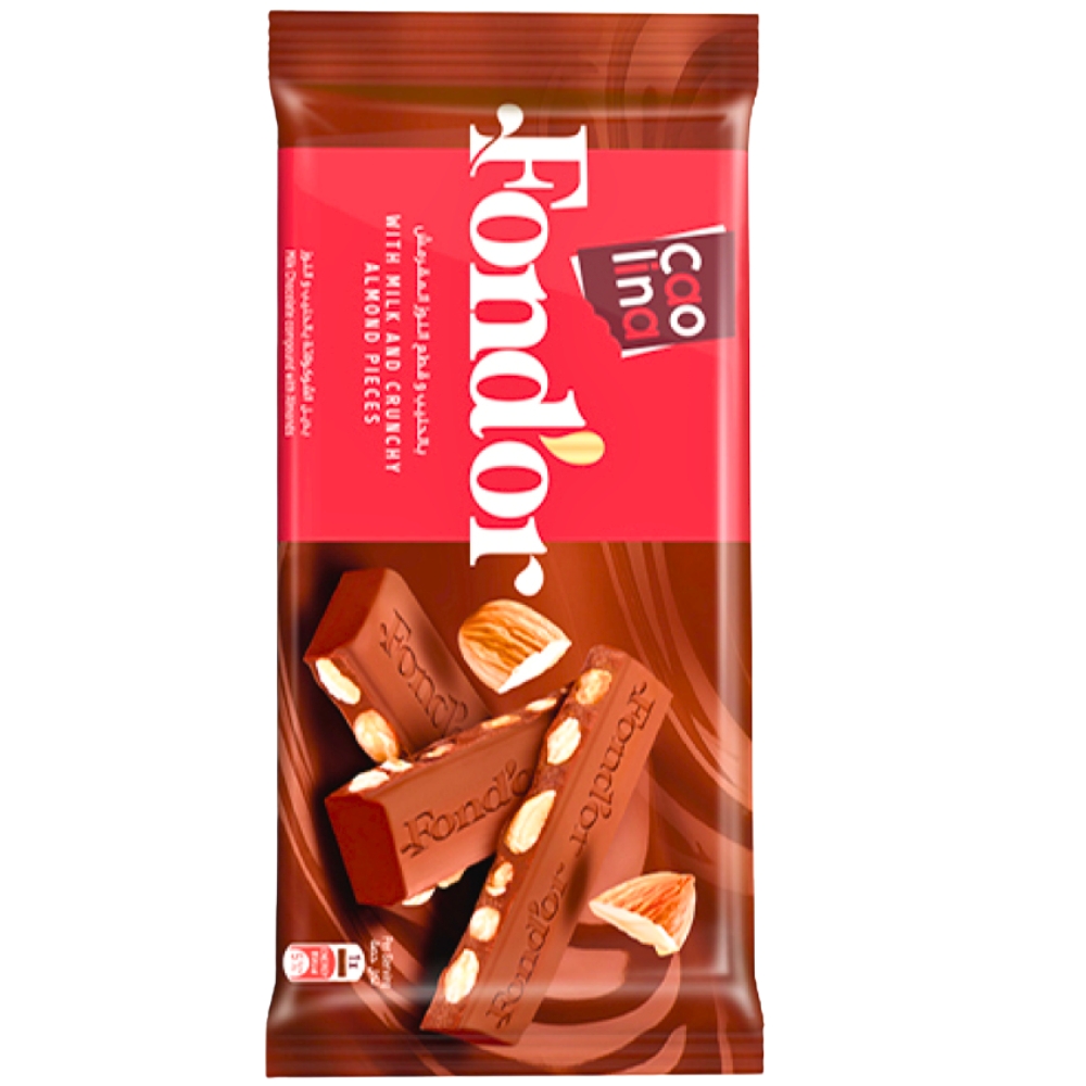 [733676] Tablette Choco Lait aux Amandes Fond d’Or 135 g