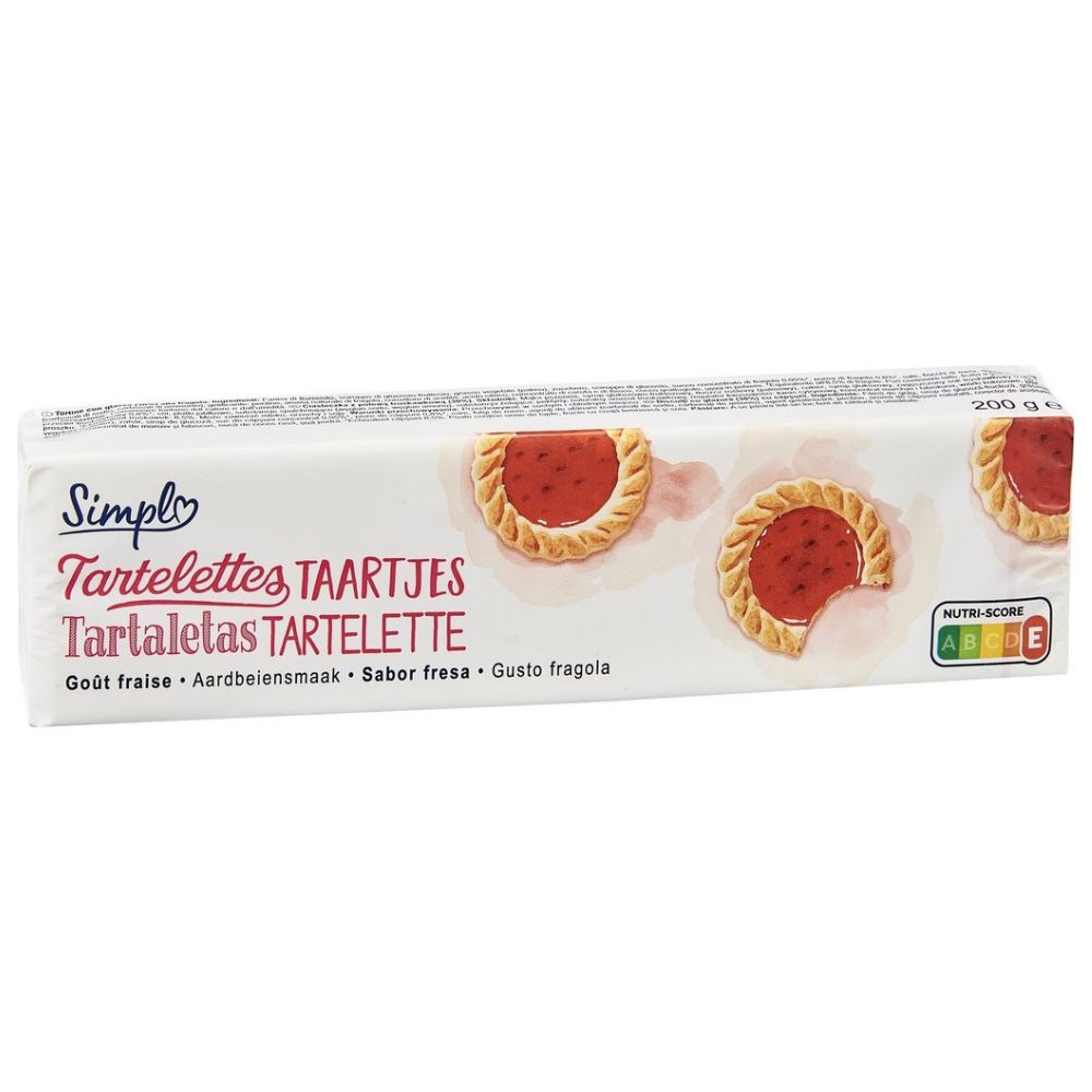 [552870] Tartelettes Fraise Brabantia Carrefour Blanc 200g