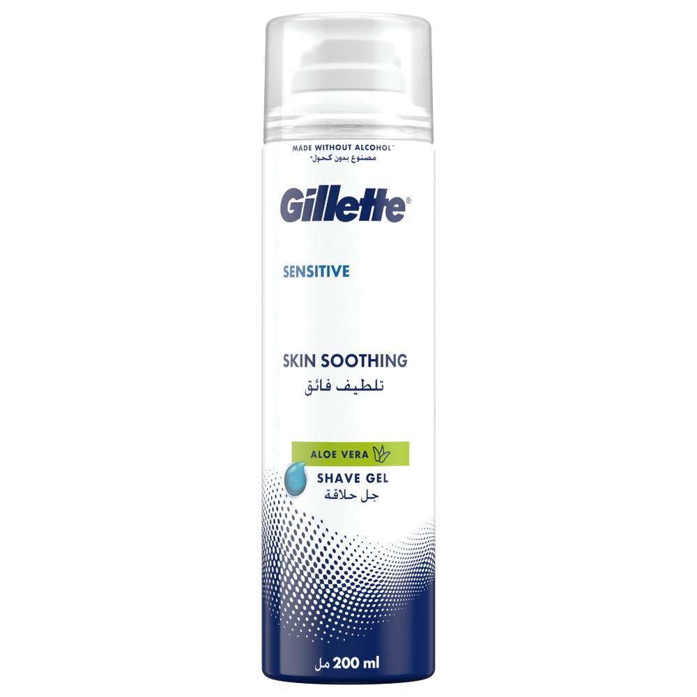 Gel à Raser Peau Sensible Apaisante à l'Aloe Vera Gillette 200ml