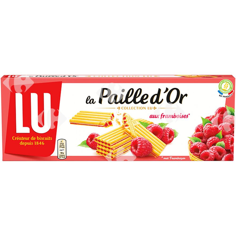 [626235] Gaufrettes Paille d'Or Framboises Lu 170g