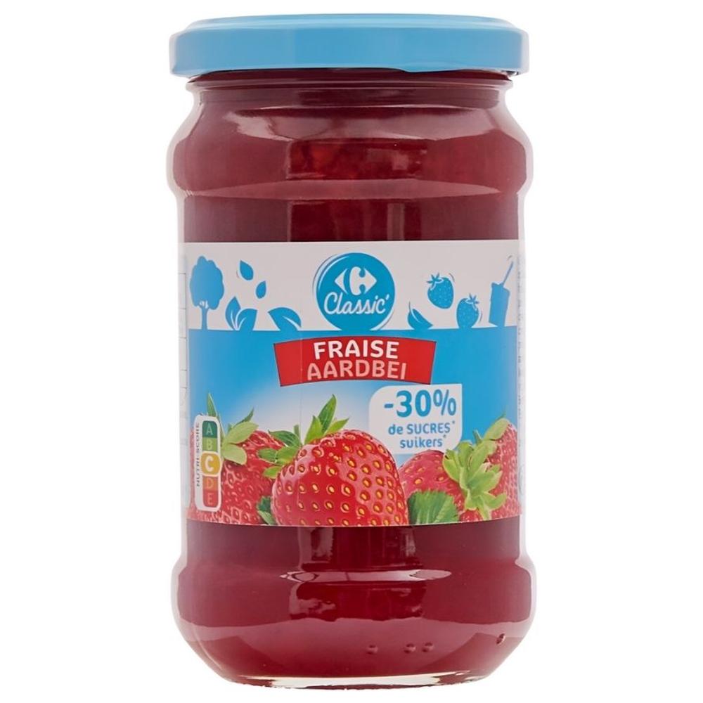 Confiture de Fraises Allégée en Sucres Carrefour Classic 340g
