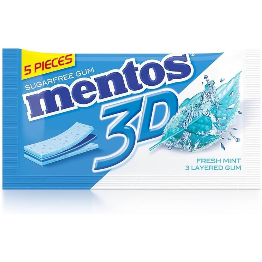 [731747] Chewing Gum Menthe Sans Sucre 3D Mentos 8g