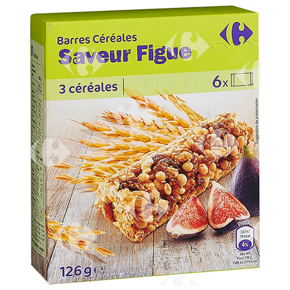 Barres de Céréales aux Figues Carrefour 6x21g