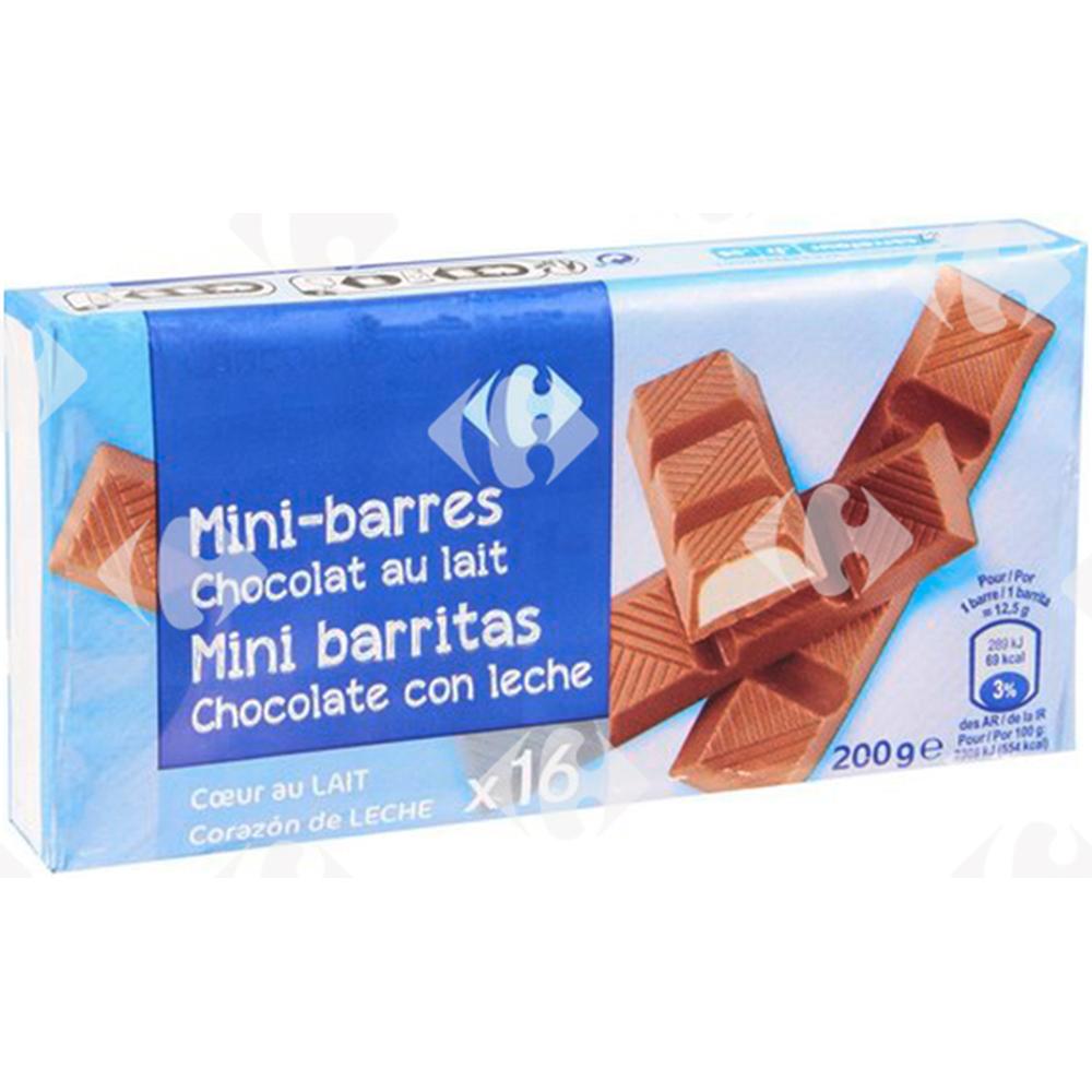 [410745] Mini-Barres Chocolat au Lait Carrefour 200g