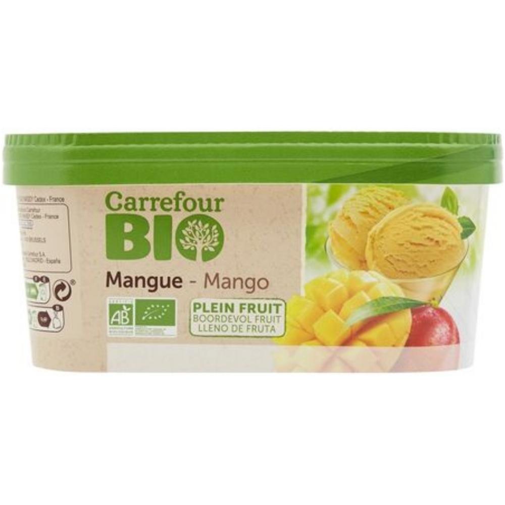 [714720] Sorbet Glace Mangue en Bac Carrefour Bio 585g