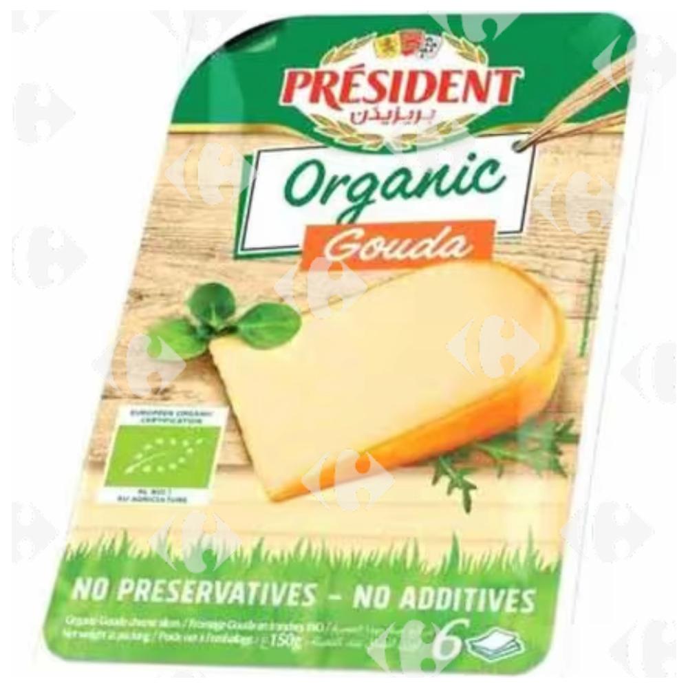 Fromage Gouda Bio en Tranches Président 150g