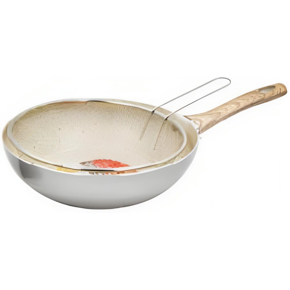 [650646] Friteuse en Granite avec Panier Manche en Bois 26cm