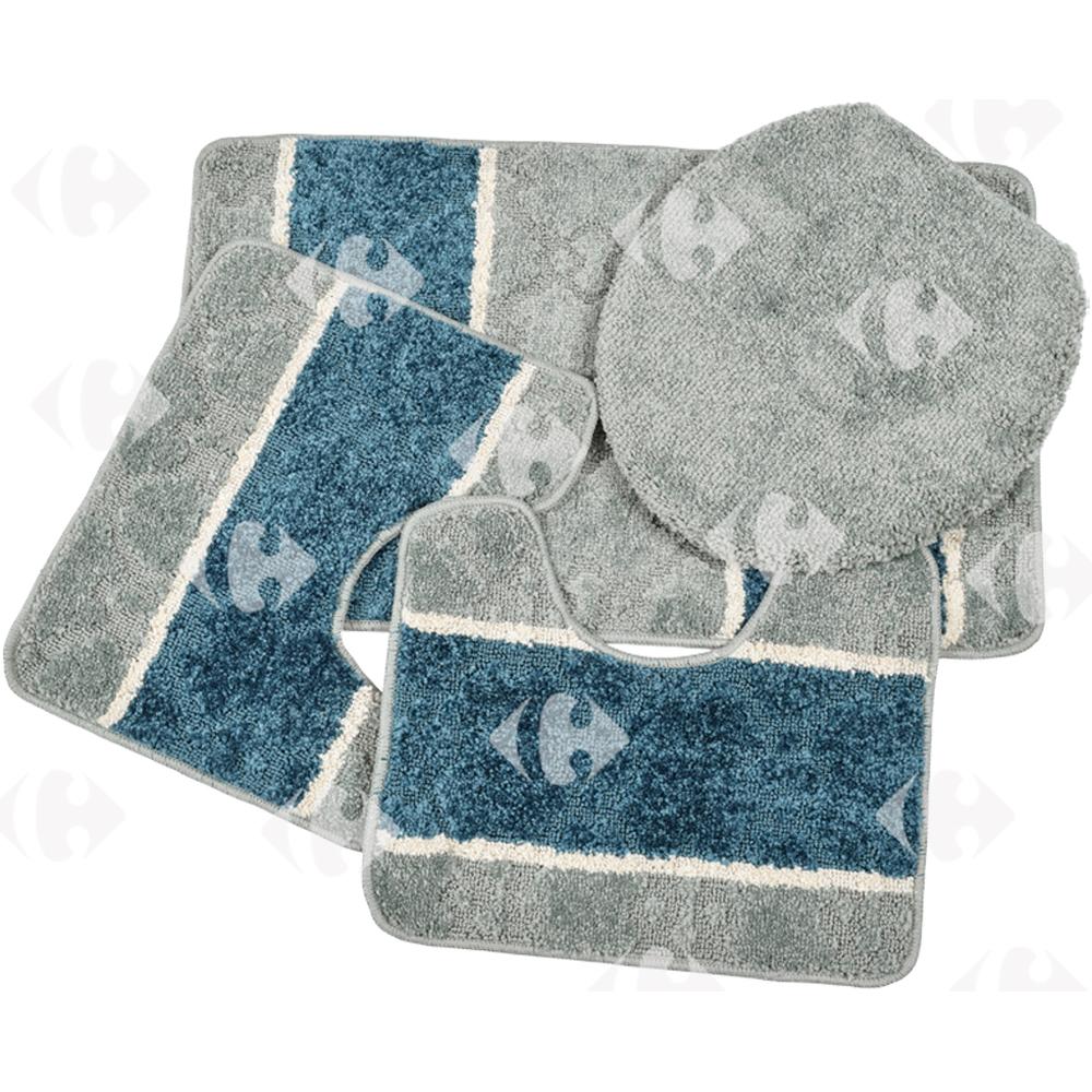 Tapis de Salle de Bain Couleurs Aléatoire 4 pièces
