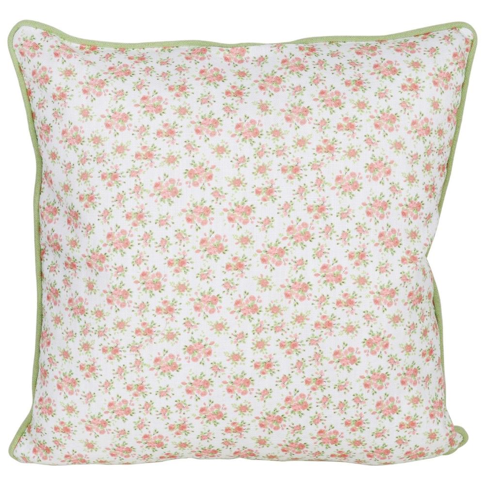 Coussin All Over Fleurs Rose Kasa 45x45 cm