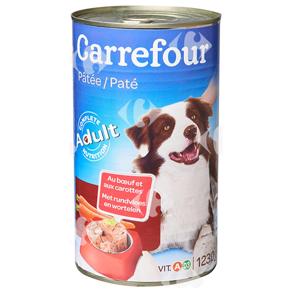 [185274] Pâtée pour Chien au Bœuf et aux Carottes Carrefour 1,23kg