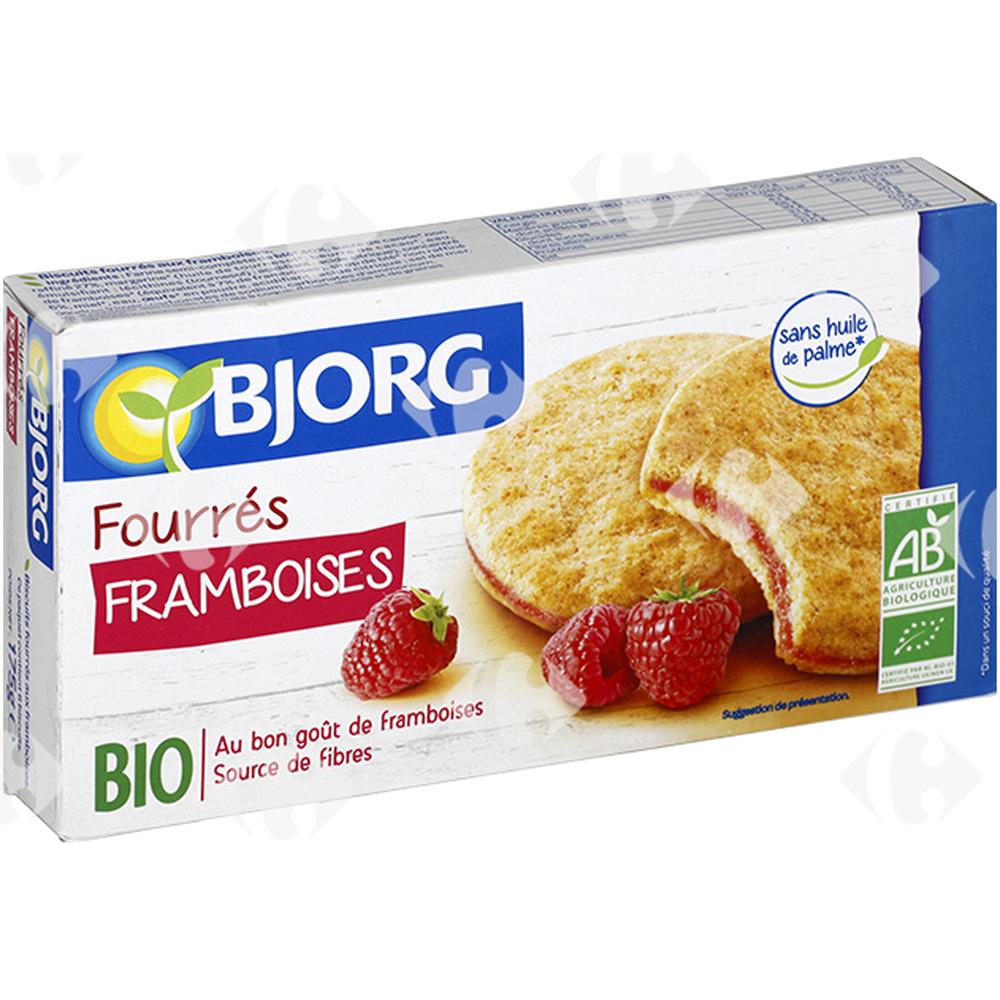 Biscuits Fourrés Framboise Bio Bjorg 175g