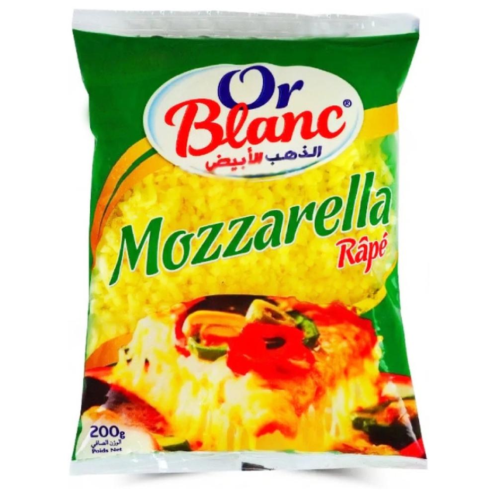 Fromage Mozzarella Râpée 38% Mg Or Blanc 200g