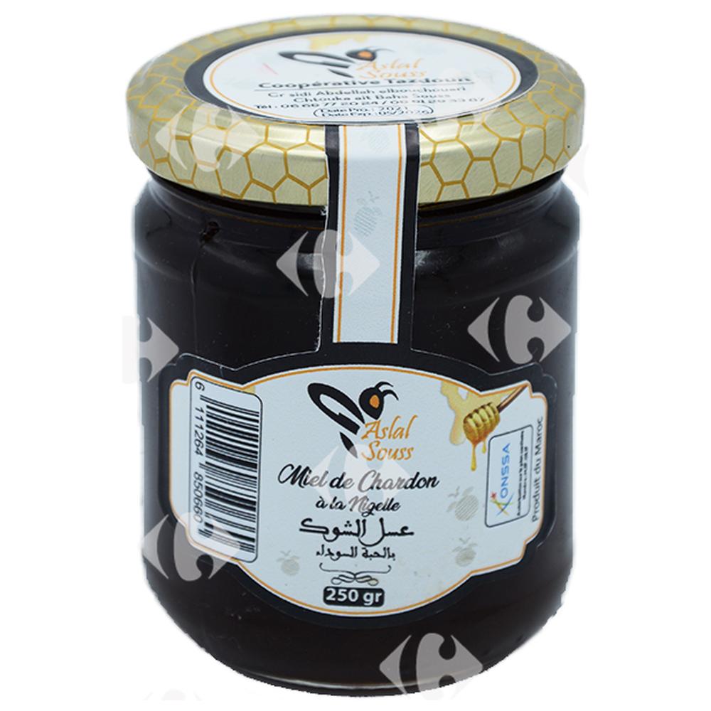 Miel de Chardon et Nigelle Aslal Souss 250g.