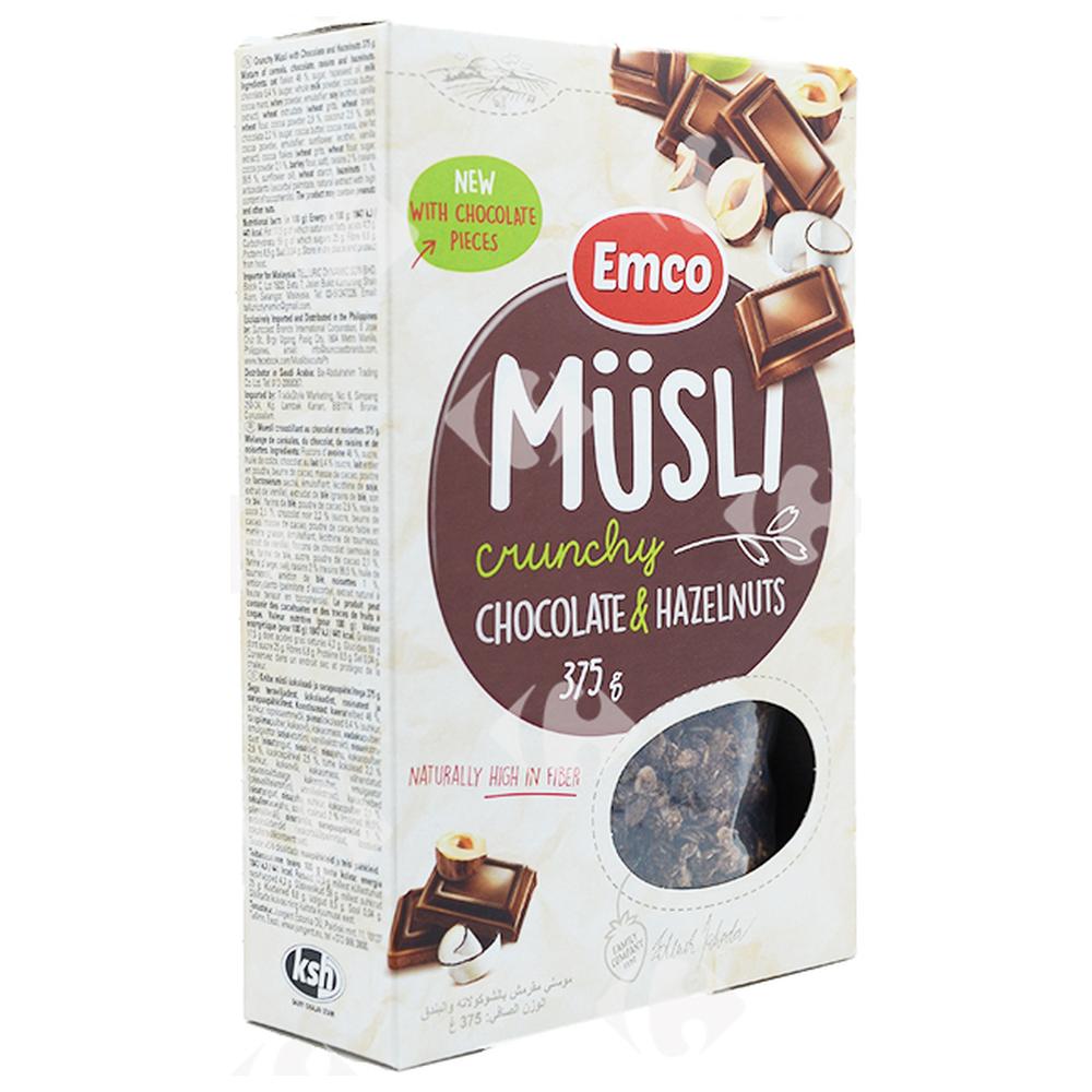 Muesli Croustillant Chocolat Noisette Muesli Emco 375g