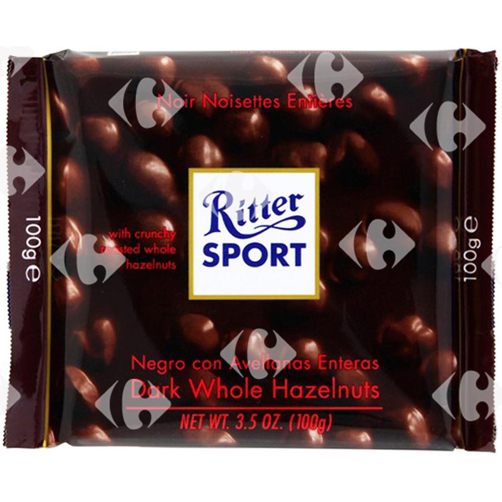 [70880] Tablette de Chocolat Noir aux Noisettes Entières Ritter Sport 100g