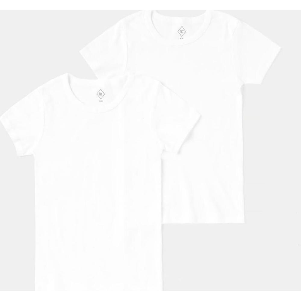 [412948] T-shirt Graçon Blanc avec Manches Courtes Tex 2 pièces