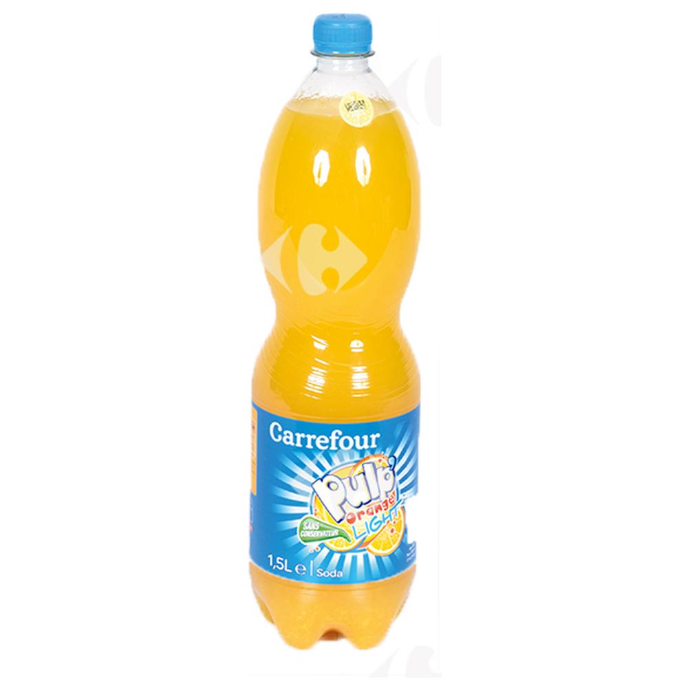 Boisson Gazeuse Orange Pulp' Light Carrefour 1,5L
