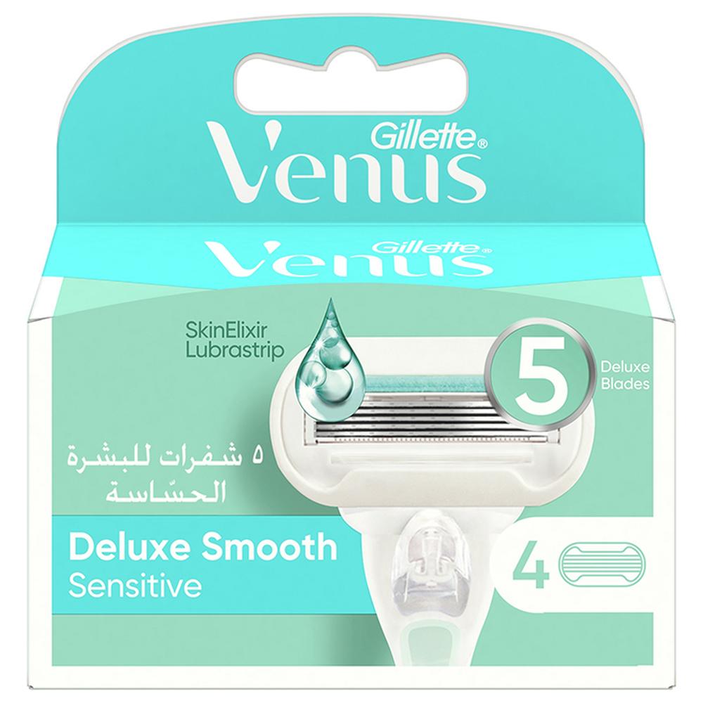 [664901] Recharges de lames de rasoir Deluxe Smooth Sensitive 5 lames Venus 4 unités.