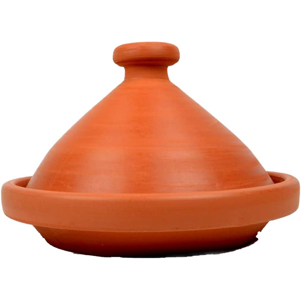 Tajine Rond Terre Cuite Rouge N°4