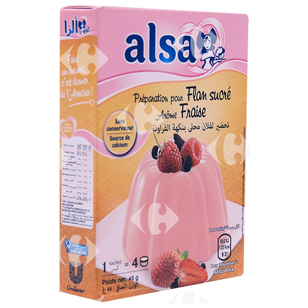 Flan à Préparer Fraise Alsa 16g
