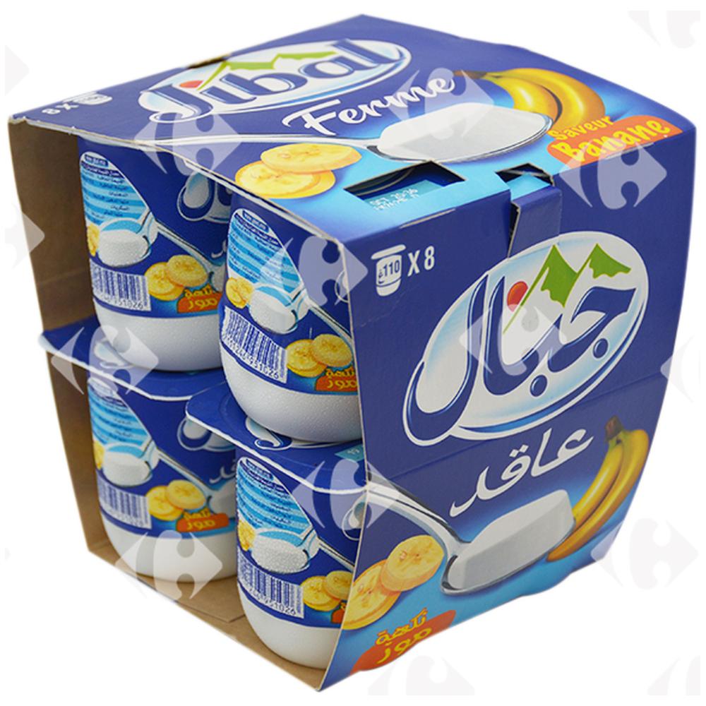 [515497] Pack Yaourt Ferme Banane Jibal 8x110g.