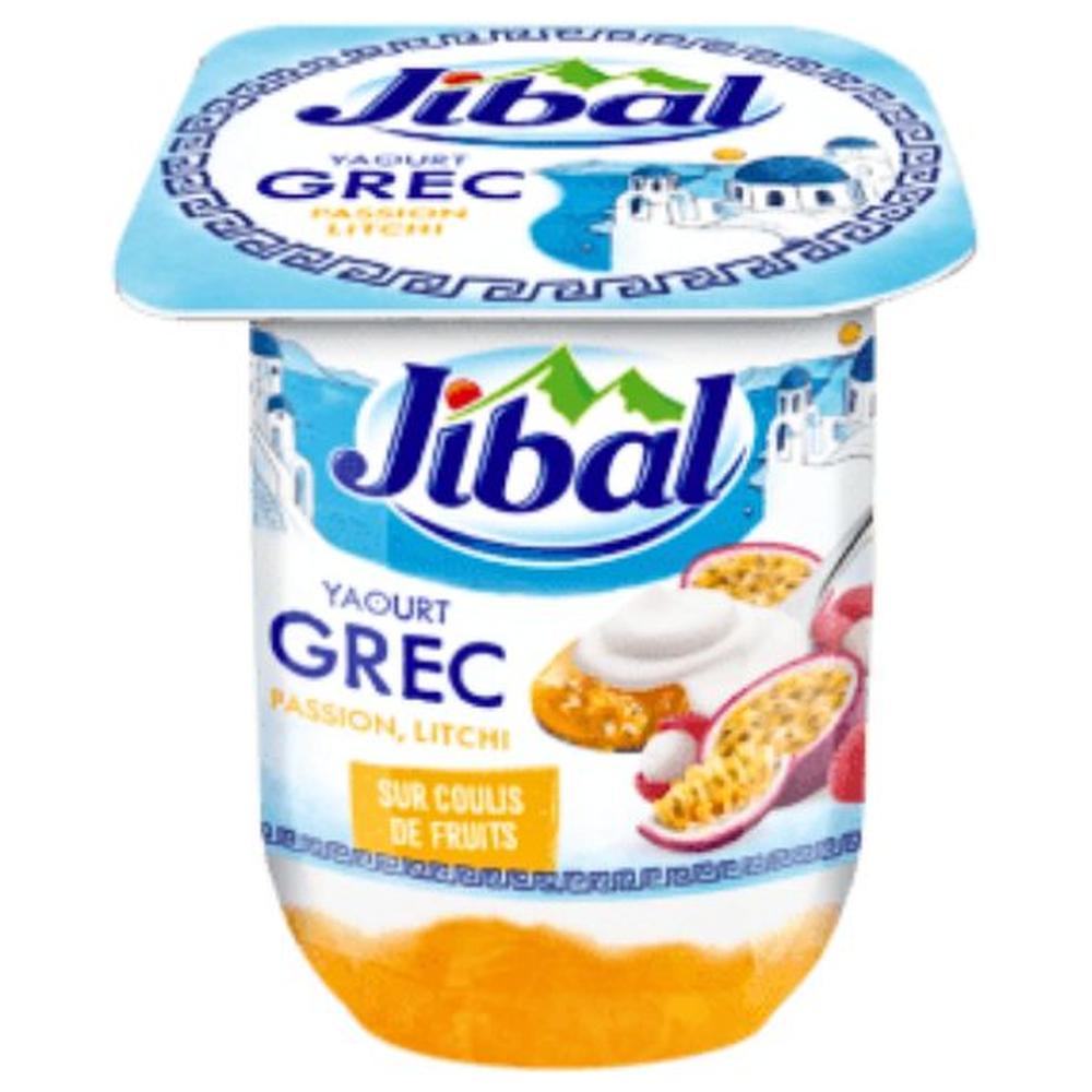 [713579] Yaourt Grec Coulis Passion Litchi Jibal 110g.