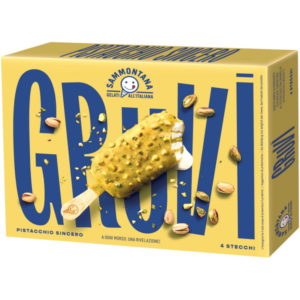 [665227] Bâtonnet Glace Pistacchio Gruvi Sammontana 4x75ml.