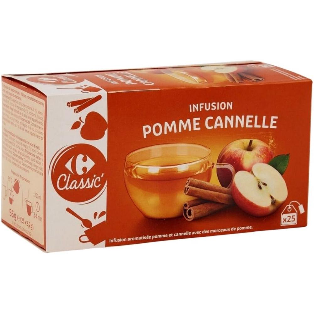 [684082] Infusions en Sachets Pomme Cannelle Carrefour Classic 25 sachets